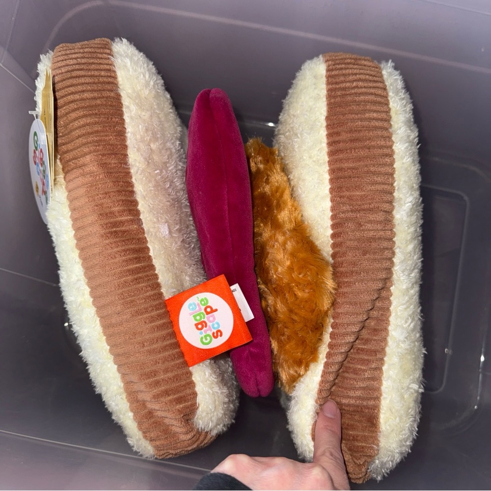 Gigglescapes 12’’ Plush Peanut Butter and Jelly Sandwich Toy sensory - Picture 3 of 4